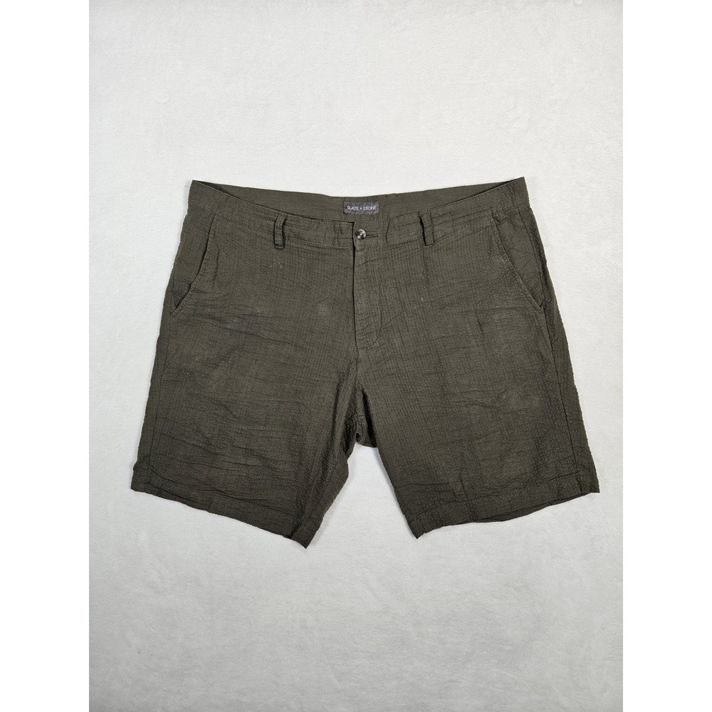 Slate And Stone Shorts Mens W38 Camo Green Performance Stretch Outdoors Golf